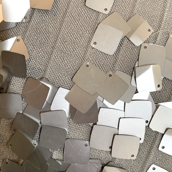 Gray Accent Pillows Set of Two with Silver Sequins Rectangle/Lumbar and Square - Picture 3 of 6